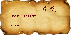 Oser Ildikó névjegykártya