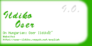 ildiko oser business card